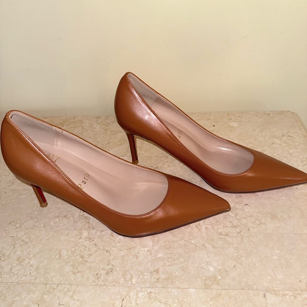 Christian Louboutin Tan Leather Heels